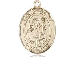[7219GF] 14kt Gold Filled Saint Gertrude of Nivelles Medal