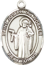 [7220SS] Sterling Silver Saint Joseph the Worker Medal