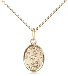 [9201GF/18GF] 14kt Gold Filled Saint Vincent Ferrer Pendant on a 18 inch Gold Filled Light Curb chain