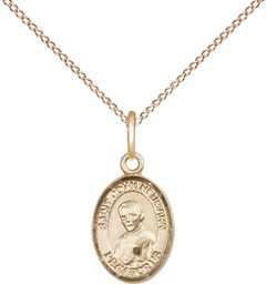 [9204GF/18GF] 14kt Gold Filled Saint John Neumann Pendant on a 18 inch Gold Filled Light Curb chain