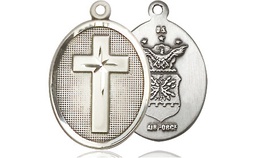 [0883SS1] Sterling Silver Cross Air Force Medal