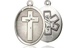 [0883SS10] Sterling Silver Cross EMT Medal