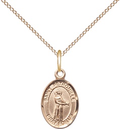 [9209GF/18GF] 14kt Gold Filled Saint Petronille Pendant on a 18 inch Gold Filled Light Curb chain