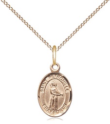 [9209GF/18GF] 14kt Gold Filled Saint Petronille Pendant on a 18 inch Gold Filled Light Curb chain