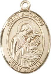 [7225GF] 14kt Gold Filled Saint Aloysius Gonzaga Medal