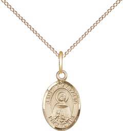 [9213GF/18GF] 14kt Gold Filled Saint Anastasia Pendant on a 18 inch Gold Filled Light Curb chain