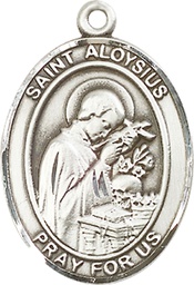 [7225SS] Sterling Silver Saint Aloysius Gonzaga Medal