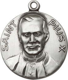 [0885SS] Sterling Silver Pope Pius X Medal