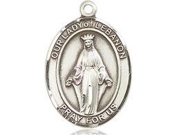 [7229SS] Sterling Silver Our Lady of Lebanon Medal