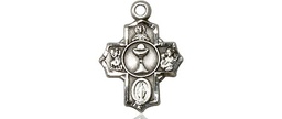 [0890SS] Sterling Silver Communion 5-Way Medal