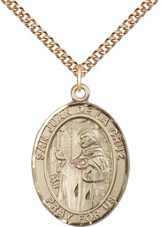 [7232GF/24GF] 14kt Gold Filled San Juan de la Cruz Pendant on a 24 inch Gold Filled Heavy Curb chain