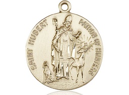 [0893GF] 14kt Gold Filled Saint Hubert of Liege Medal