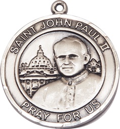[7234RDSS] Sterling Silver Saint John Paul II Medal