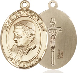 [7235GF] 14kt Gold Filled Pope Benedict XVI Medal