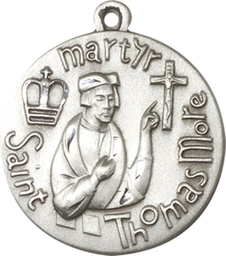 [0957SS] Sterling Silver Saint Thomas More Medal