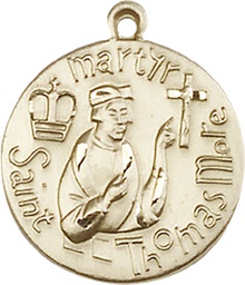 [0958GF] 14kt Gold Filled Saint Thomas More Medal