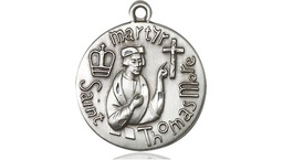[0958SS] Sterling Silver Saint Thomas More Medal