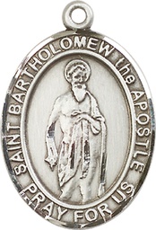 [7238SS] Sterling Silver Saint Bartholomew the Apostle Medal