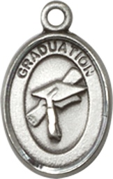 [0972SS] Sterling Silver Graduation Medal