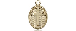 [0981GF] 14kt Gold Filled Friend In Jesus Cross Medal