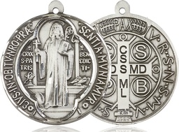 [1057SS] Sterling Silver Saint Benedict Medal