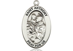 [11004SS] Sterling Silver Saint Anthony of Padua Medal
