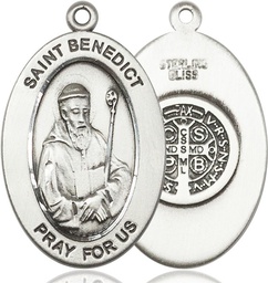 [11008SS] Sterling Silver Saint Benedict Medal