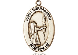 [11017GF] 14kt Gold Filled Saint Bernadette Medal