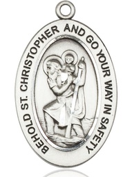 [11022SS] Sterling Silver Saint Christopher Medal