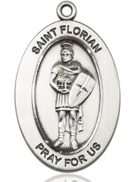[11034SS] Sterling Silver Saint Florian Medal