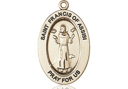 [11036GF] 14kt Gold Filled Saint Francis of Assisi Medal
