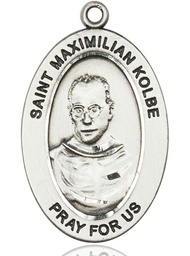 [11073SS] Sterling Silver Saint Maximilian Kolbe Medal