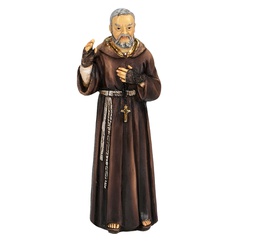 [HI-1735-523] 4" Cold Cast Resin Hand Painted Statue of St. Pio