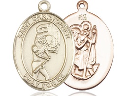 [7507KT] 14kt Gold Saint Christopher Softball Medal
