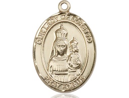 [7082KT] 14kt Gold Our Lady of Loretto Medal