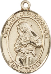 [7087KT] 14kt Gold Our Lady of Providence Medal