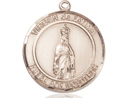 [7205RDSPKT] 14kt Gold Virgen de Fatima Medal