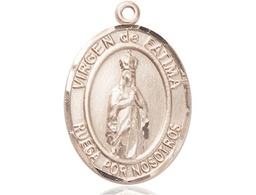 [7205SPKT] 14kt Gold Virgen de Fatima Medal