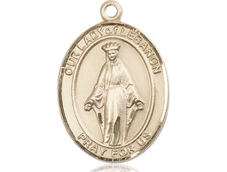 [7229KT] 14kt Gold Our Lady of Lebanon Medal