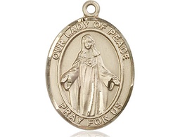 [7245KT] 14kt Gold Our Lady of Peace Medal