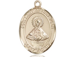[7263KT] 14kt Gold Our Lady of San Juan Medal