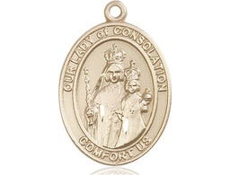 [7292KT] 14kt Gold Our Lady of Consolation Medal