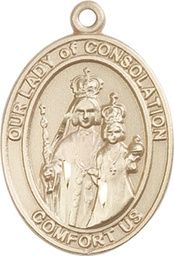 [7292KT] 14kt Gold Our Lady of Consolation Medal
