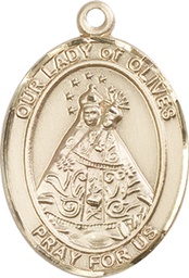 [7303KT] 14kt Gold Our Lady of Olives Medal
