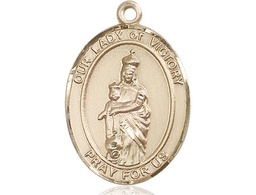 [7306KT] 14kt Gold Our Lady of Victory Medal