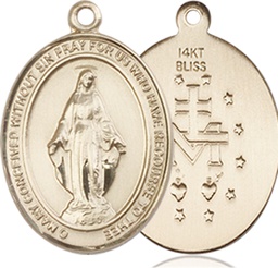 [8078KT] 14kt Gold Miraculous Medal