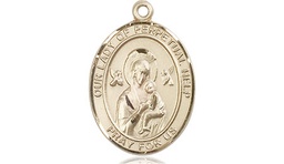 [8222KT] 14kt Gold Our Lady of Perpetual Help Medal