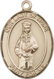 [8230KT] 14kt Gold Our Lady of Hope Medal