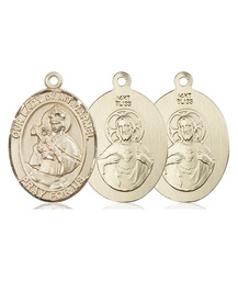 [8243KT] 14kt Gold Our Lady of Mount Carmel Medal