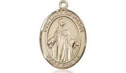 [8245KT] 14kt Gold Our Lady of Peace Medal